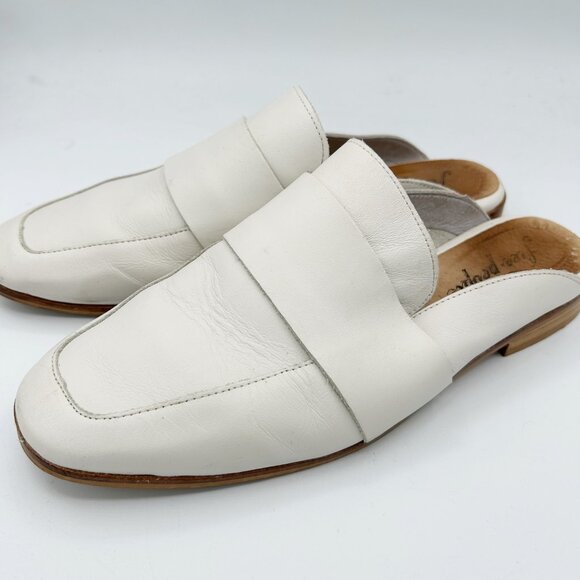 Free People At Ease Ivory Leather Loafer Shoes Size 36 US 6 Women's - Picture 4 of 6